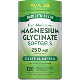 Nature's Truth Magnesium Glycinate bottle with 250 mg per serving for daily mineral support.