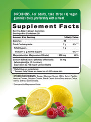 Nature's Truth Magnesium Gummies lemon raspberry flavor close-up, tasty daily support.