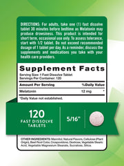 Nature's Truth melatonin fast-dissolve tablets dissolving quickly for convenience