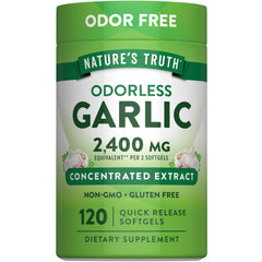 Nature's Truth Odorless Garlic softgels bottle for convenient daily use