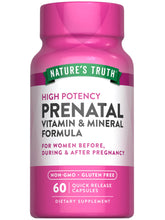 Nature's Truth Prenatal bottle cap close-up for easy daily dosing.