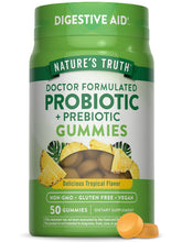Nature's Truth probiotic gummies adult bottle for convenient vegan digestive support.