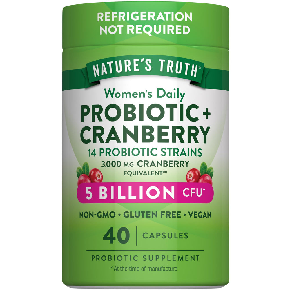 Nature's Truth Probiotics for Women bottle front highlighting daily wellness support.