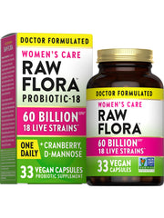 Nature's Truth Raw Flora Probiotics bottle with 60B CFU for daily gut balance.