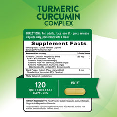 Nature's Truth Turmeric Curcumin capsules ready for everyday supplementation