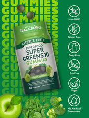 Nature's Truth vegan-friendly gummies with non-GMO and gluten-free labels.