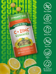 Label highlights 11 mg zinc per serving in Nature's Truth gummies.