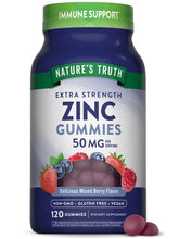 Nature's Truth zinc gummies mixed berry bottle for daily zinc support