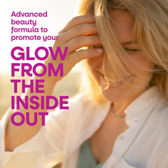 Close-up of biotin and vitamins featured in Nature's Way Alive! gummies for healthier-looking hair.