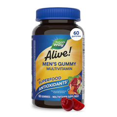 Nature's Way Alive! Men's Multivitamin Gummies bottle for convenient daily nutrition