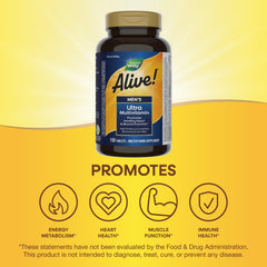 Nature's Way Alive! Men's packaging box shows high-potency formula for daily nutrition.