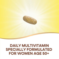 Nature's Way Alive 50+ label front highlights high potency vitamins and methyl B12.