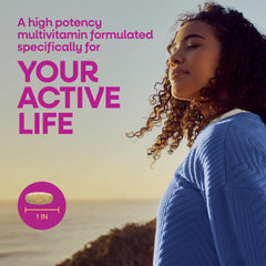 Alive! Women tablet ready to join a daily routine with a meal.
