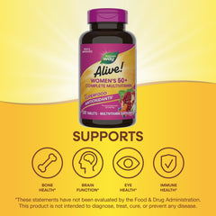 Nature's Way Alive! 50+ garden fruits blend close-up with antioxidant-rich ingredients.