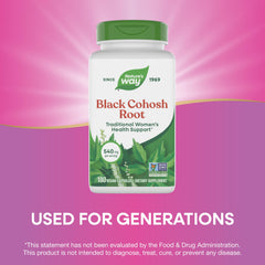 Nature's Way Black Cohosh Root product box with Non-GMO Project Verified seal