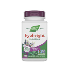 Nature's Way Eyebright bottle label highlights vegan herbal blend for daily wellness.