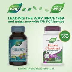 Nature's Way label closeup highlights 20% aescin per serving