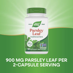 Nature's Way Parsley Leaf packaging interior view shows no artificial additives