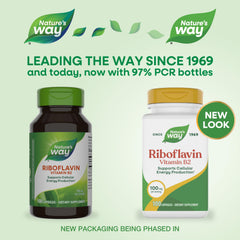 Nature's Way Riboflavin capsules ready for daily energy support.