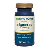 Nature's Wonder B12 timed-release bottle on shelf showing steady energy support