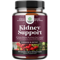 Nature's Craft Kidney Cleanse bottle front view supports urinary wellness