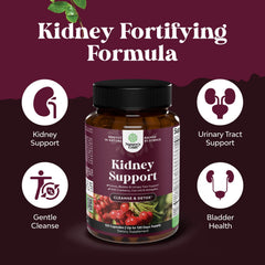 Nature's Craft Kidney Cleanse label detail emphasizes quality and GMP manufacturing