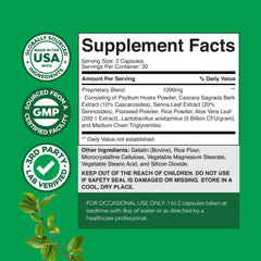 Natures Craft senna leaf botanical image suggesting natural laxative support.