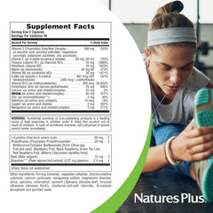 Gluten-free vegan labeling on Hema-Plex Iron packaging