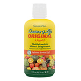 NaturesPlus Source of Life Liquid tropical bottle viewed for daily energy and wellness