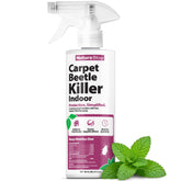 NatureStop Carpet Beetle Killer Spray bottle on shelf for easy indoor treatment.