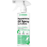 NatureStop peppermint oil spray bottle closeup showing natural rodent deterrence.