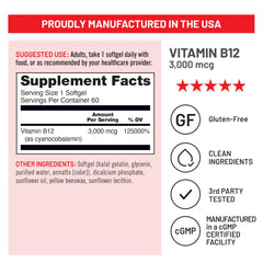 NatureWise B12 softgel energy-use scene illustrating daily energy metabolism.