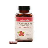 NatureWise Cranberry Pills bottle with 60 capsules for daily urinary tract support.