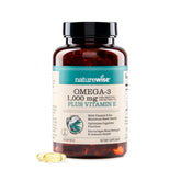 NatureWise Extra-Strength Omega-3 lemon bottle for heart and brain support.