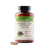 NatureWise Green Tea Extract bottle with 60 capsules for daily antioxidant support.
