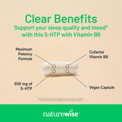 NatureWise Griffonia seeds origin label emphasizes vegan plant-based source.