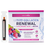 NatureWise liquid collagen 4000mg bottle highlights skin, hair, and nails support.