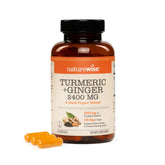 NatureWise turmeric-curcumin-ginger 2400mg bottle front for antioxidant support.