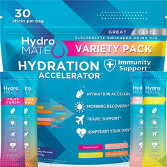 NatureWorks HydroMATE variety pack front view ideal for on the go hydration.