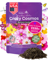 NatureZ Edge Crazy Cosmos Seeds Pack Front with vibrant cosmos colors.