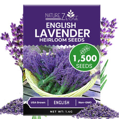 NatureZ Edge lavender seeds pack highlights high germination potential for easy garden growth.