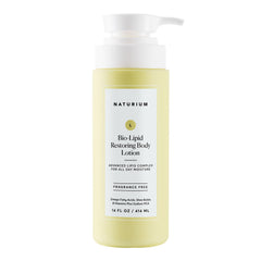 Naturium Bio-Lipid Restoring Lotion bottle front shows nourishing daily hydration