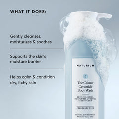 Naturium Calmer Ceramide Body Wash ceramides and oatmeal for skin comfort
