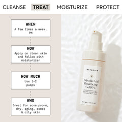 Close-up of gel texture; lightweight exfoliant for daily use.