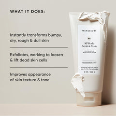 Jojo ba ester texture in Naturium KP body scrub for smoothing skin