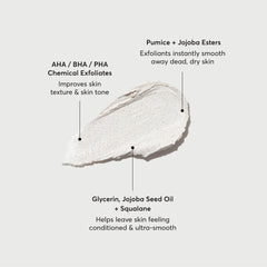Pumice grains in Naturium KP scrub for physical exfoliation on dull areas