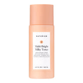 Naturium Multi-Bright Milky Toner bottle pouring for radiant skin