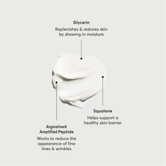 Naturium multi-peptide eye cream texture swatch highlighting smoothing and absorption.