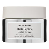 Naturium Multi-Peptide Rich Cream jar close-up showing rich hydration texture.