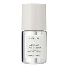 Naturium Multi-Peptide Serum bottle on a clean surface for daily smoothing